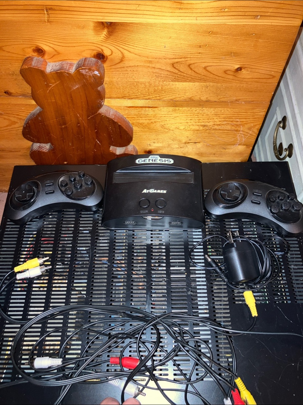 Sega Genesis Mini Console with 2 remotes and all cords. Works well!